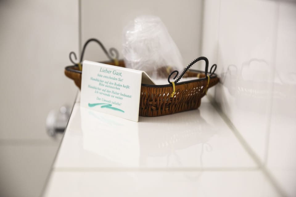 Hair dryer, towels