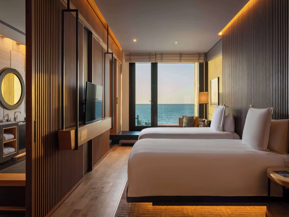 Premium bedding, pillowtop beds, in-room safe, desk