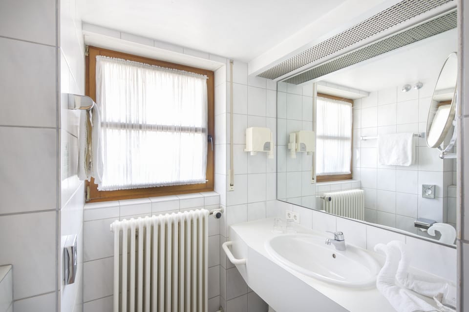 Double Room | Bathroom | Shower, hair dryer, towels