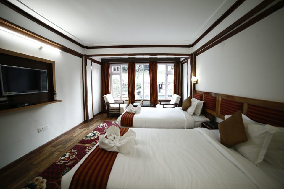 Premium Double or Twin Room, 1 Double Bed, Smoking, Hill View | 1 bedroom, premium bedding, in-room safe, desk