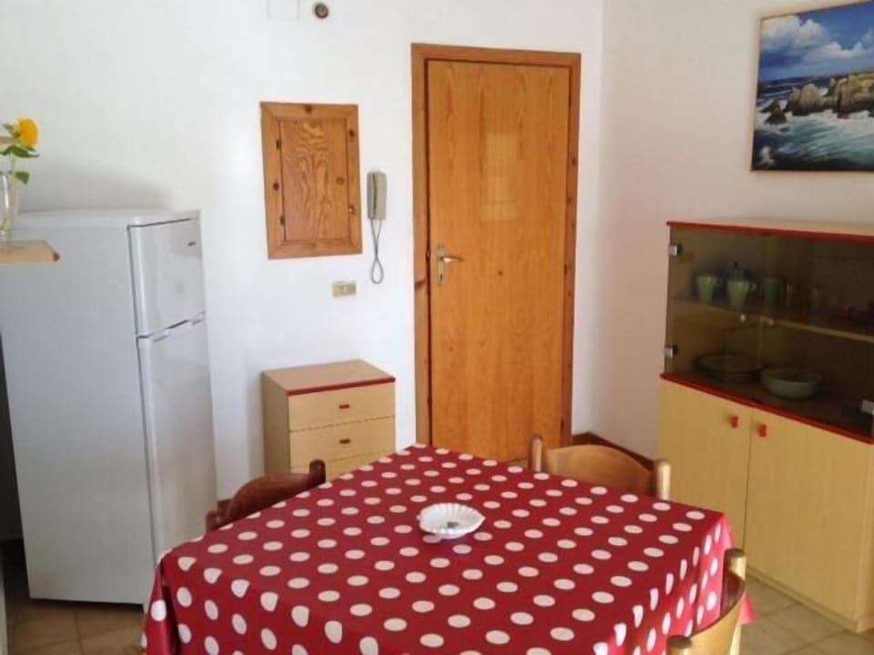 Fridge, stovetop, cookware/dishes/utensils