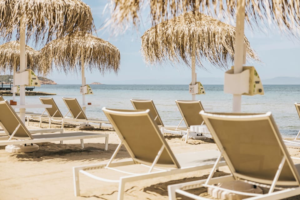 Private beach nearby, sun loungers, beach umbrellas, rowing