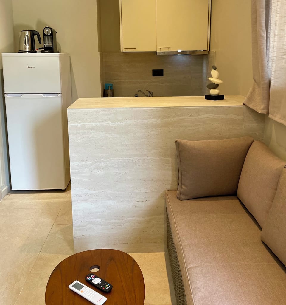 Economy Studio, 1 Double Bed with Sofa bed, Courtyard View | Private kitchen | Espresso maker, coffee/tea maker, full-size fridge, electric kettle