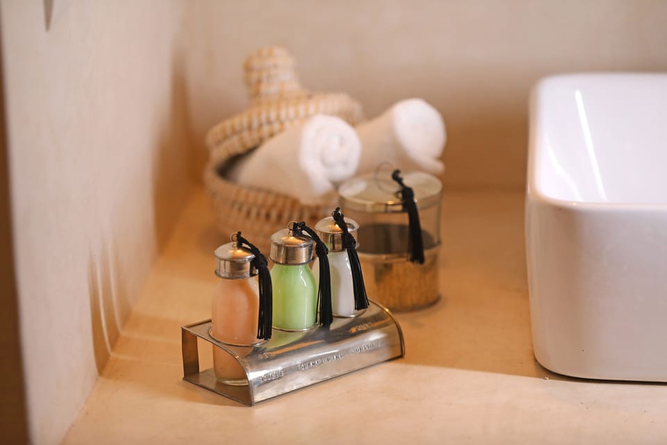 Free toiletries, hair dryer, bathrobes, slippers