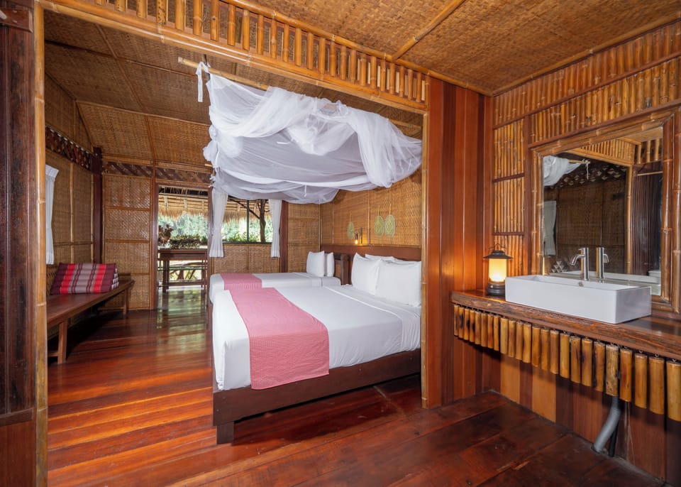 Jungle Vibe Dinner Breakfast and Join boat check in - check out | Desk, bed sheets