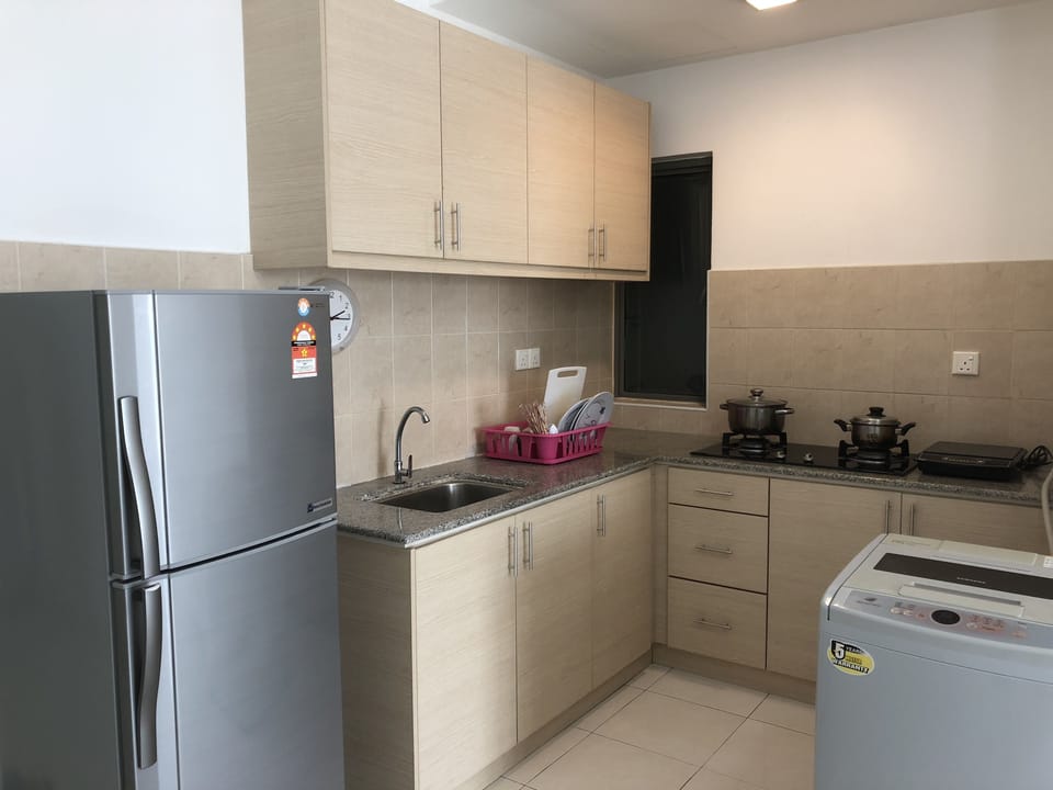 Apartment, 2 Bedrooms | Private kitchen | Full-size fridge, stovetop, electric kettle, cookware/dishes/utensils