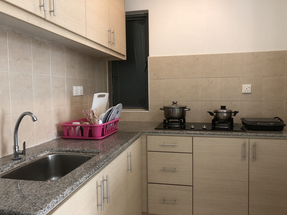 Apartment, 2 Bedrooms | Private kitchen | Full-size fridge, stovetop, electric kettle, cookware/dishes/utensils