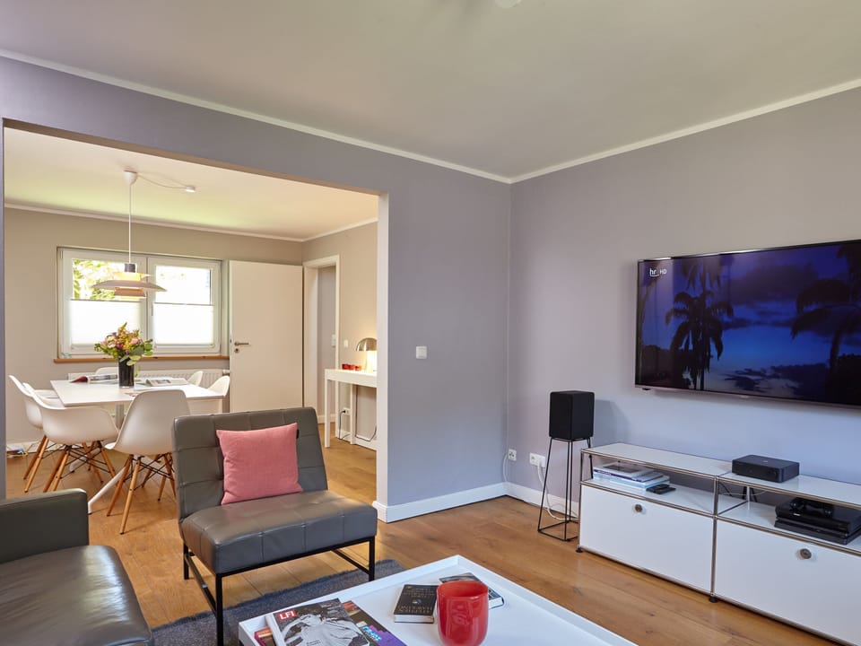 House | Living area | LED TV, video-game console, DVD player