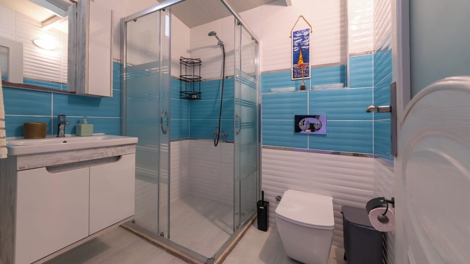 Elite Suite (Yelken) | Bathroom | Shower, free toiletries, hair dryer, bathrobes
