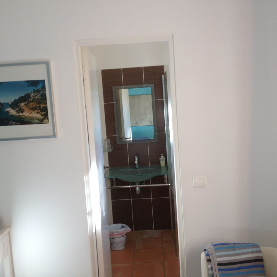 Double Room (Azur) | Bathroom | Shower, free toiletries, hair dryer, towels