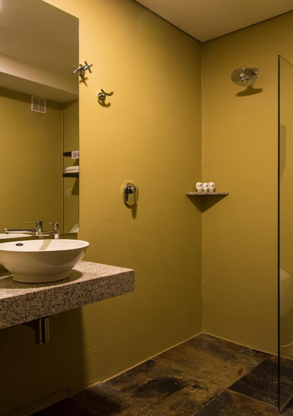 Shower, hair dryer (on request), towels