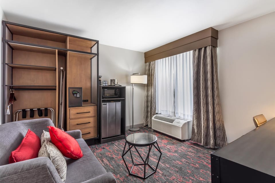 Standard Room, 2 Queen Beds, Accessible, Non Smoking | In-room safe, desk, laptop workspace, blackout drapes