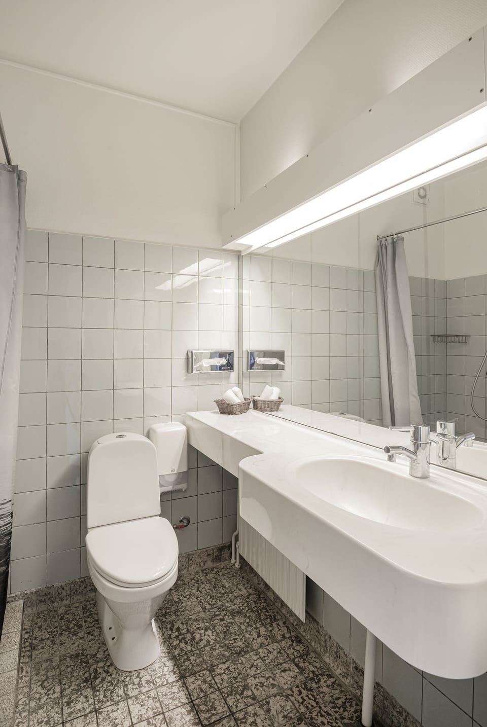 Shower, free toiletries, hair dryer, slippers