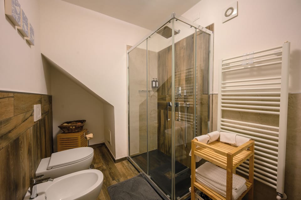 Deluxe Double Room | Bathroom | Shower, rainfall showerhead, hair dryer, bidet