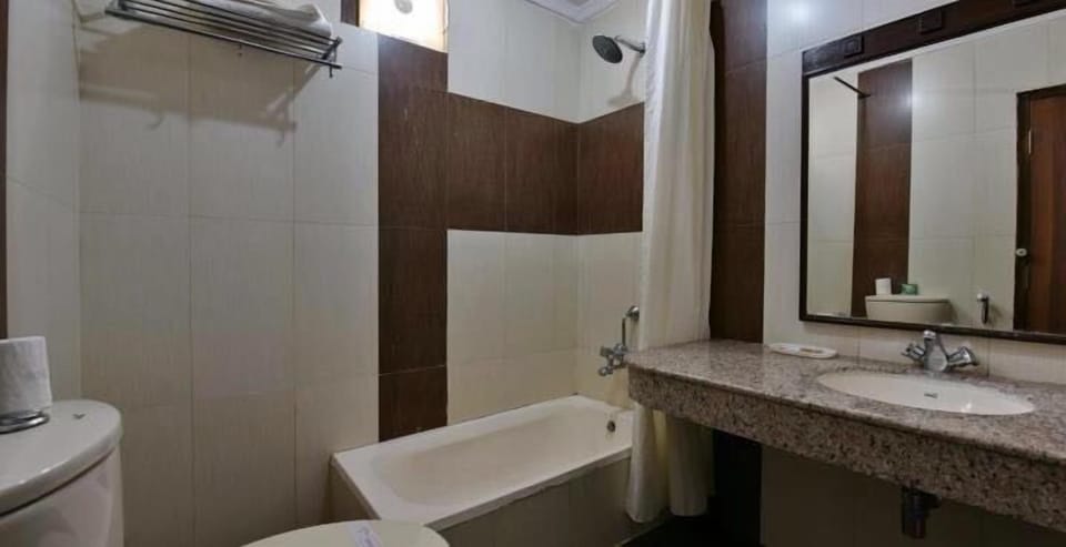 Free toiletries, hair dryer, slippers, towels