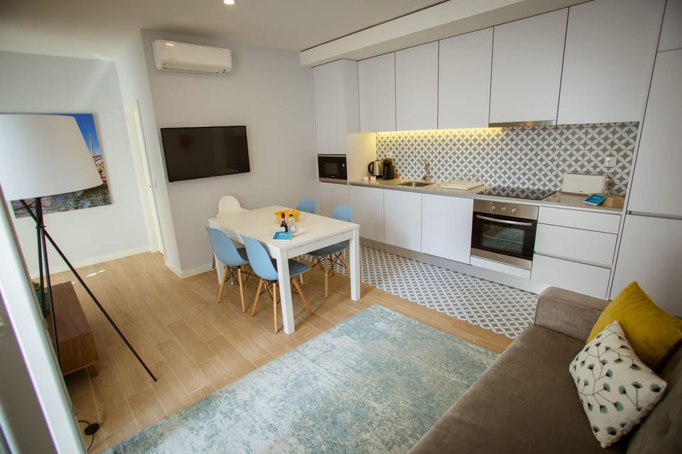 Fridge, microwave, stovetop, espresso maker