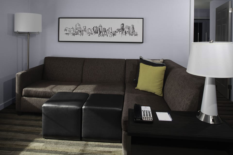 Premium bedding, pillowtop beds, desk, blackout drapes