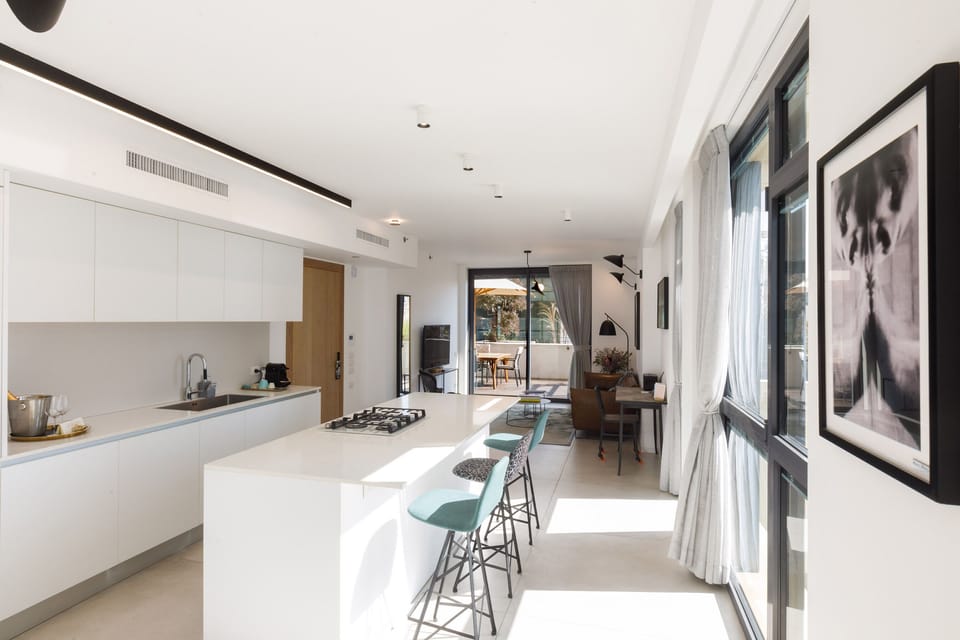 Apartment, 1 Bedroom, Terrace | In-room safe, blackout drapes, soundproofing, iron/ironing board