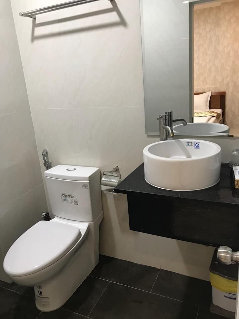 Shower, free toiletries, hair dryer, slippers