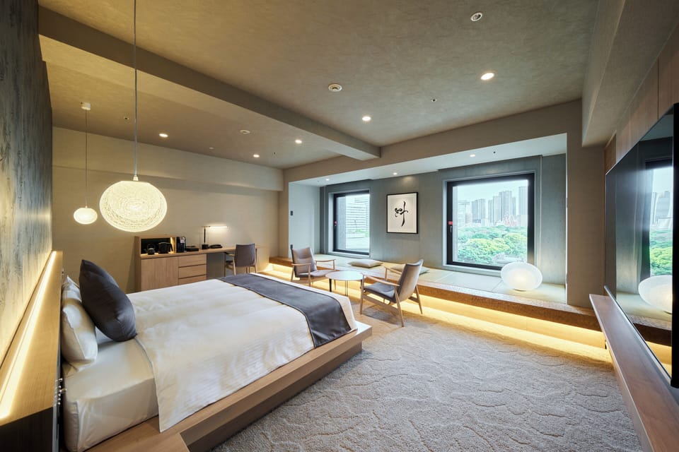 Executive King Room (60sqm) Separate bath and toilet with Tatami Area - Non-Smoking | In-room safe, blackout drapes, soundproofing, iron/ironing board
