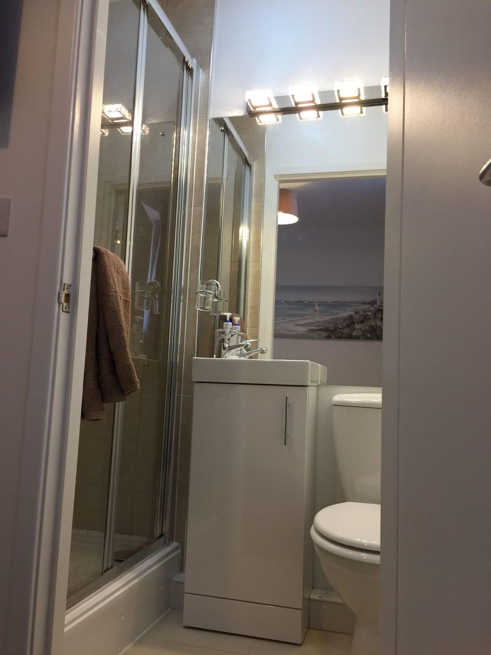 Single Room (Room 5) | Bathroom | Shower, hair dryer, towels