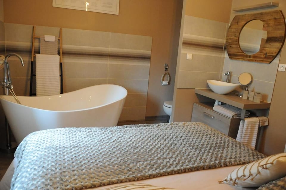 Free toiletries, hair dryer, towels