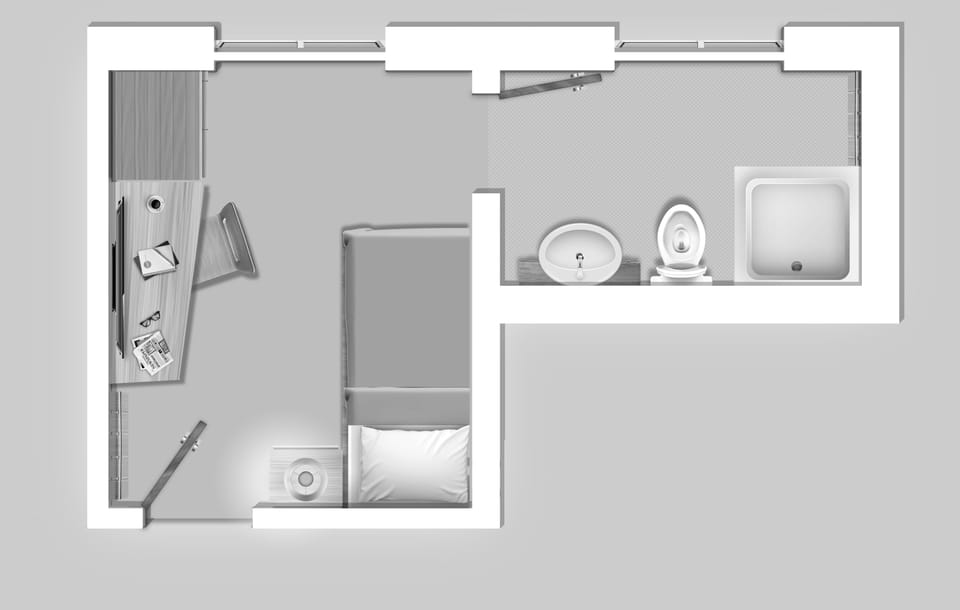 Economy Single Room, 1 Bedroom | Floor plan