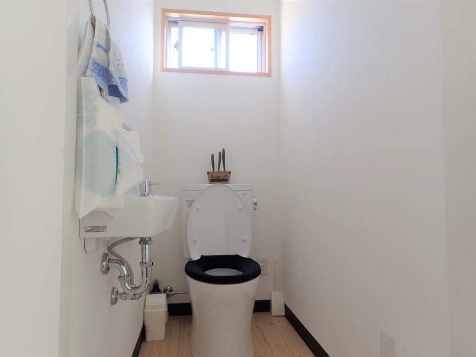 Separate tub and shower, free toiletries, hair dryer, towels
