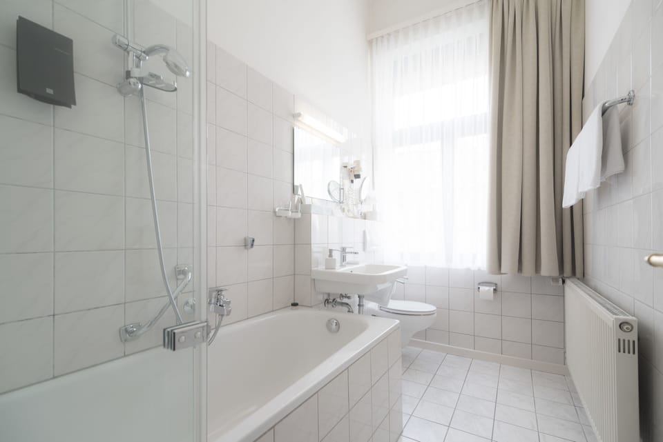 Free toiletries, hair dryer, towels