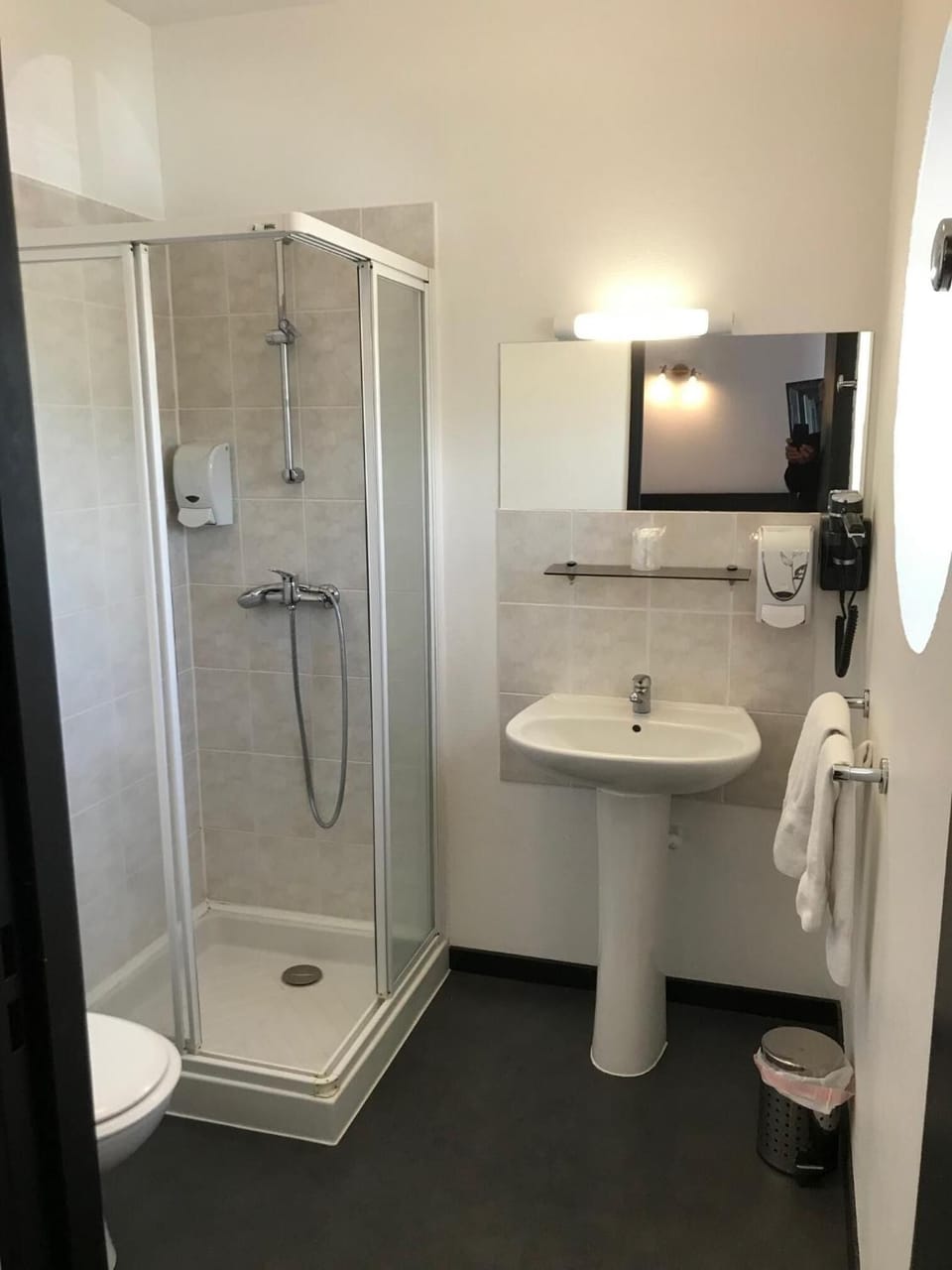 Free toiletries, hair dryer, towels