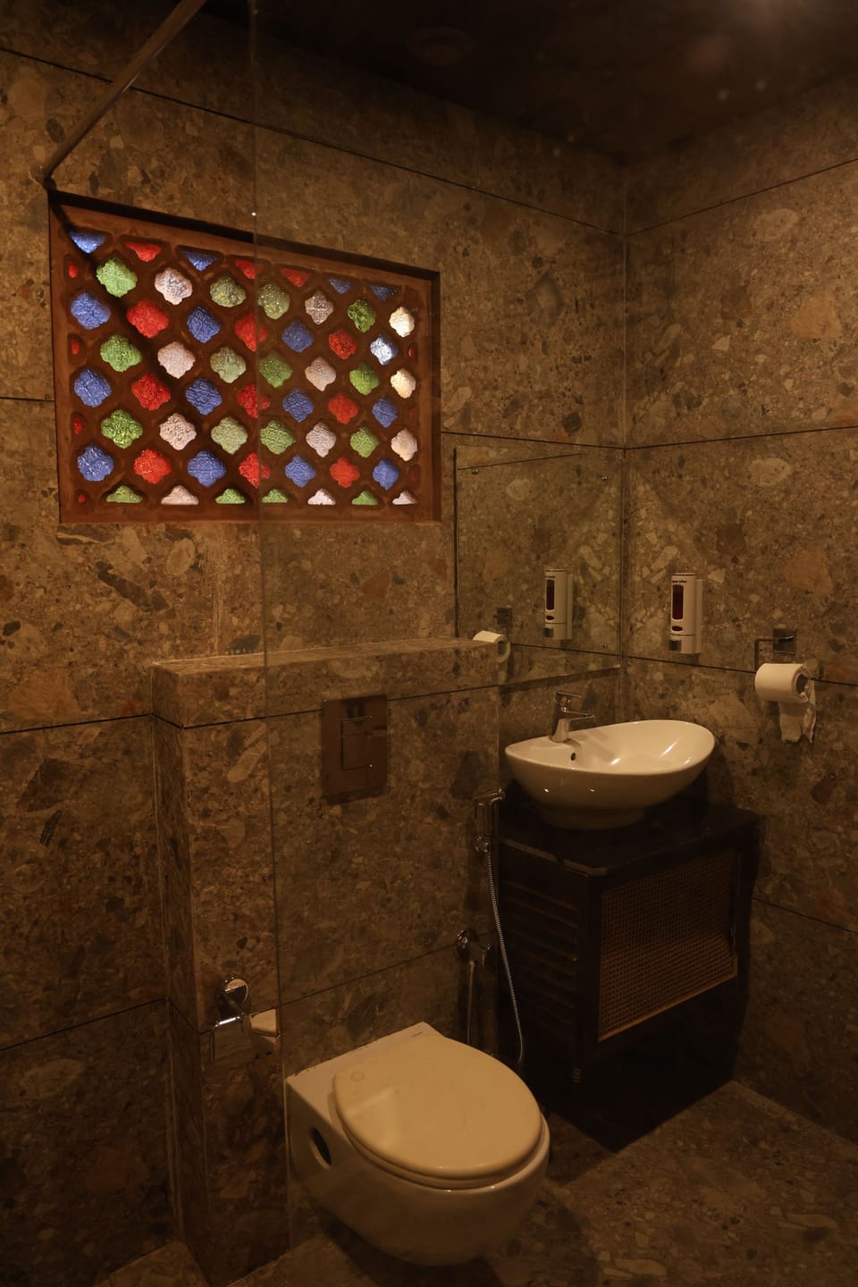 Heritage Mystique Room | Bathroom | Shower, rainfall showerhead, slippers, towels
