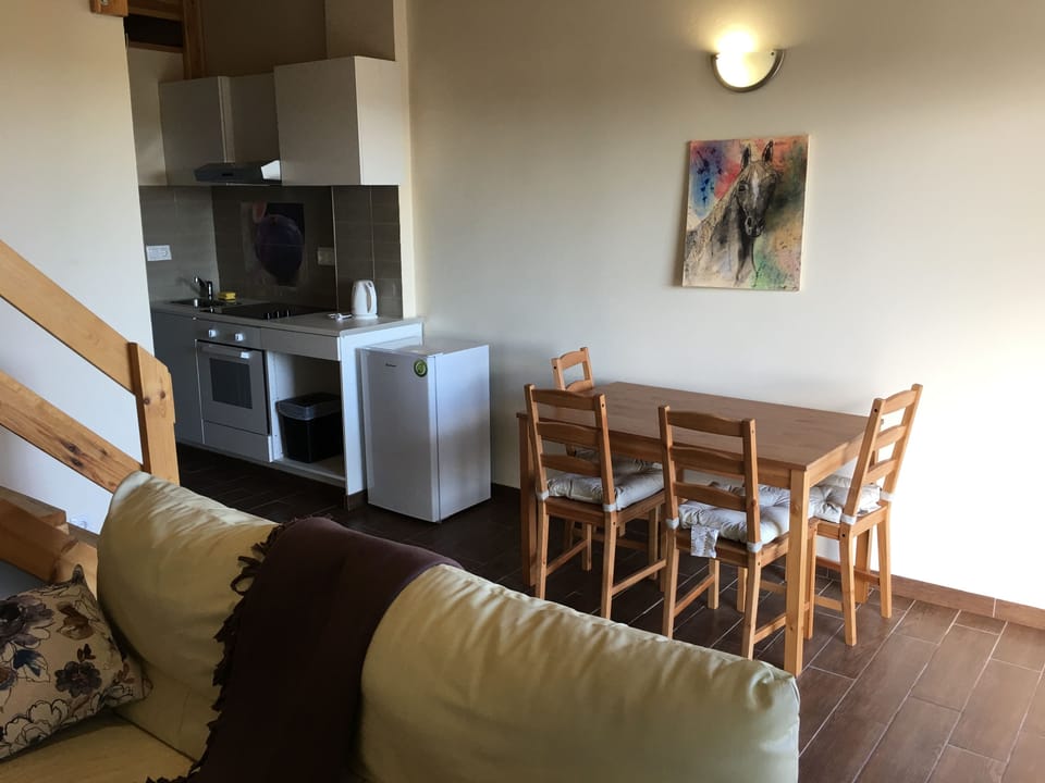 Family Apartment, 2 Bedrooms, Pool View | Living area | 43-inch flat-screen TV with premium channels, TV, books
