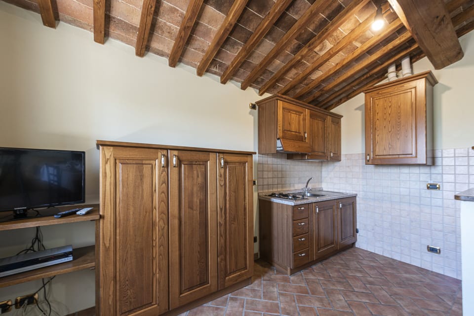 Family Apartment, 2 Bedrooms, Terrace, Hill View | Private kitchenette | Stovetop, cookware/dishes/utensils