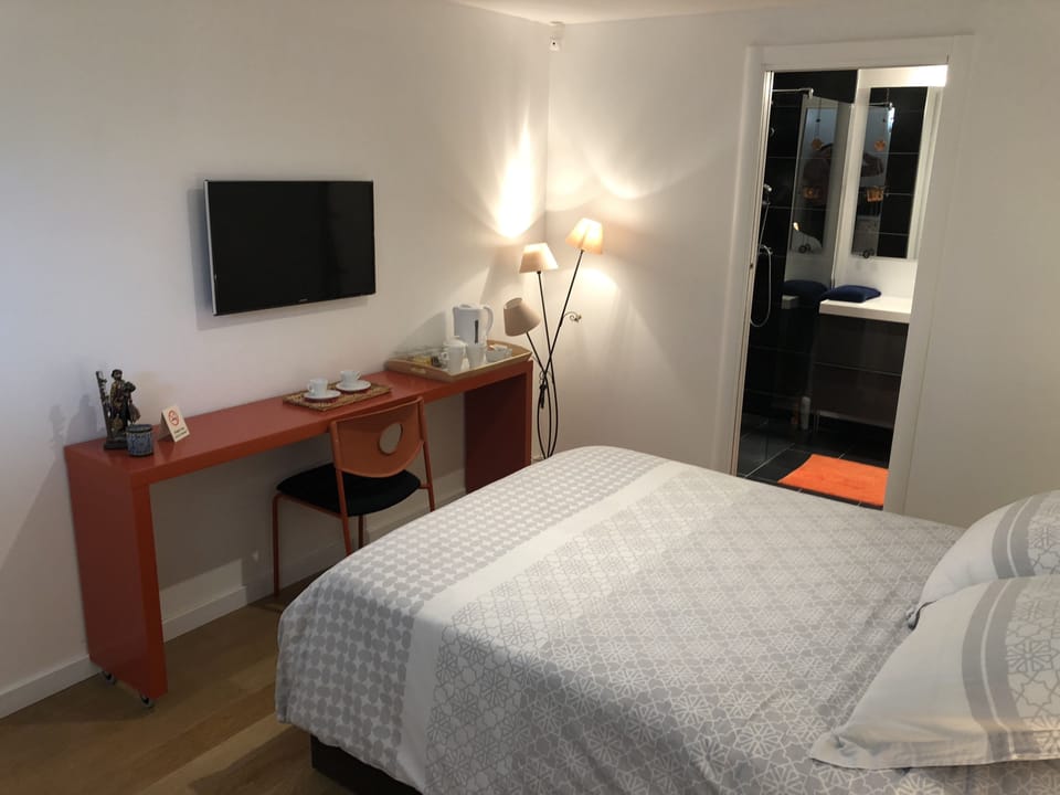 Comfort Room | Memory foam beds, individually decorated, individually furnished, desk