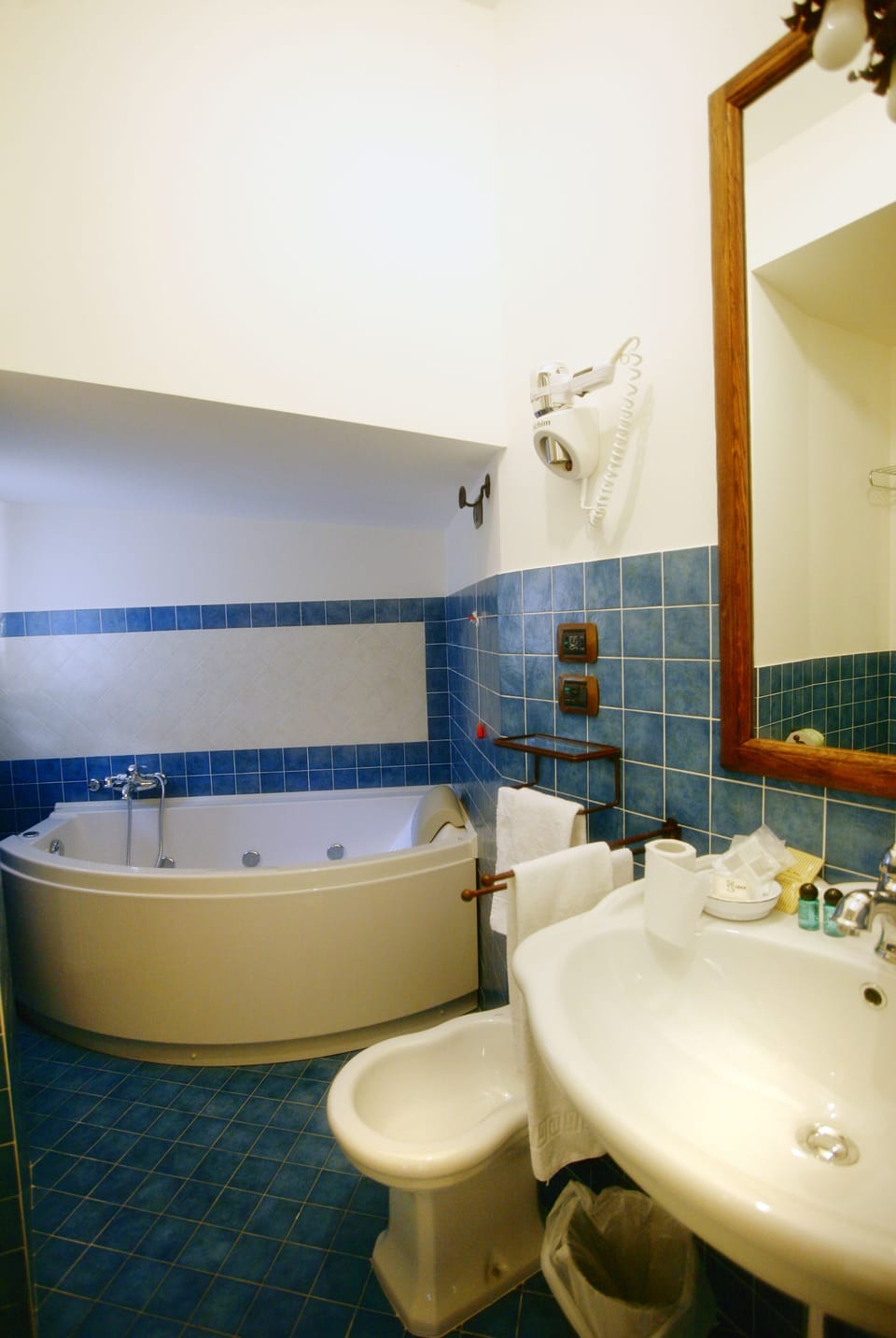 Shower, slippers, towels