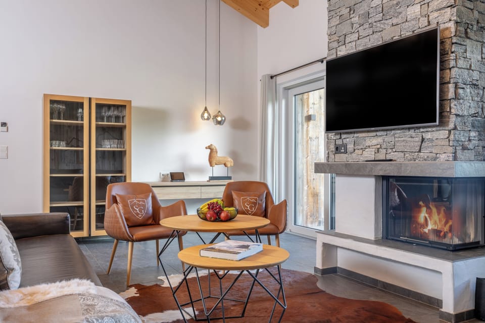Deluxe Penthouse, 3 Bedrooms | Living area | Flat-screen TV