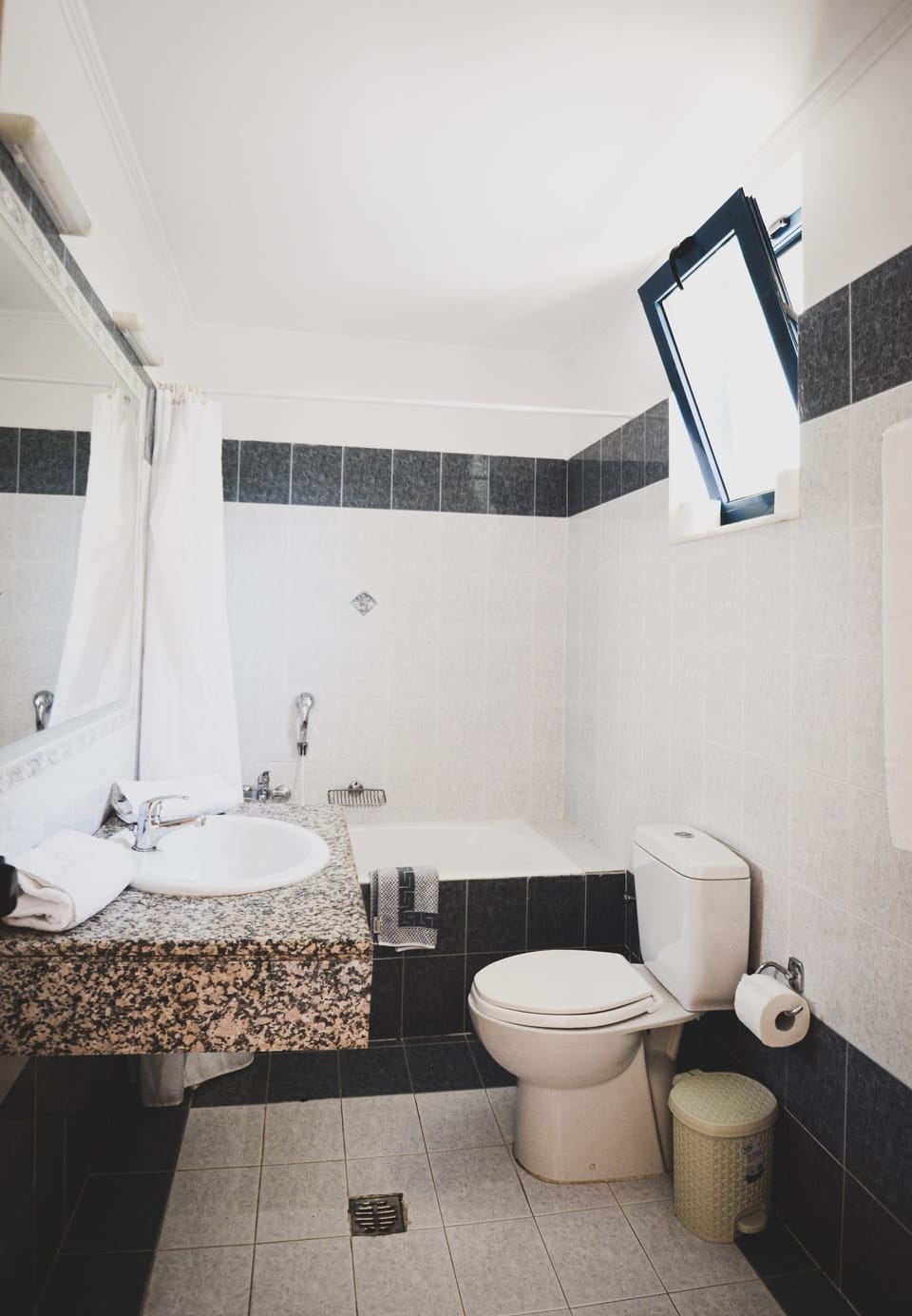 Apartment, 1 Bedroom | Bathroom | Bathtub, deep soaking tub, hair dryer, towels
