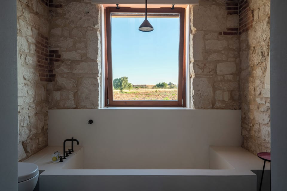 Deluxe Double Room, Patio, Garden View | Bathroom | Shower, hair dryer, towels, soap