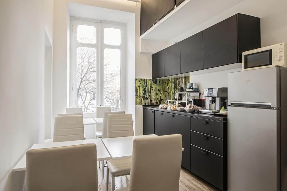 Shared fridge, microwave