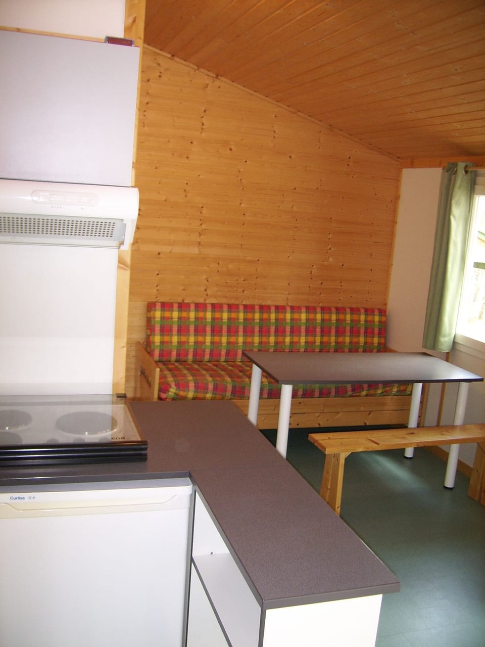 Fridge, microwave, stovetop, espresso maker