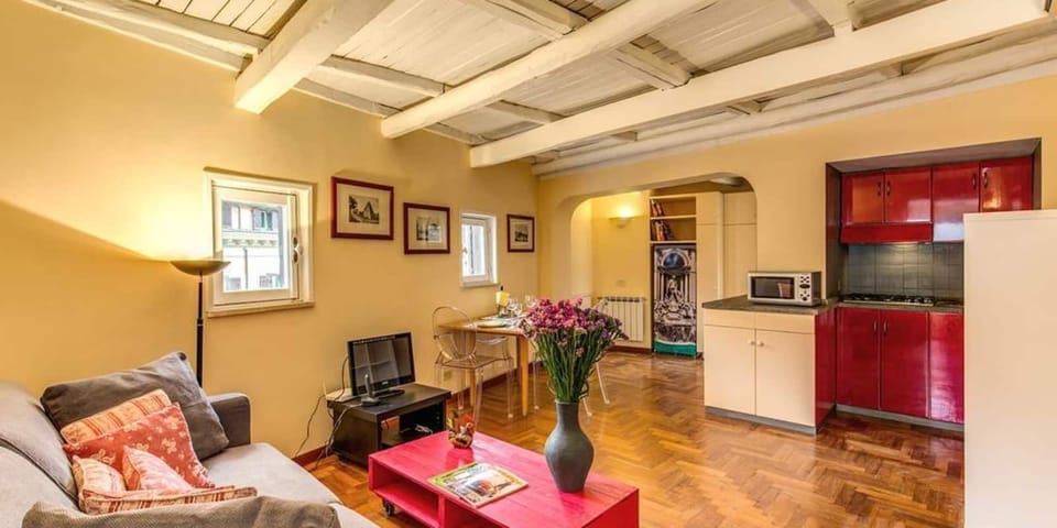 Apartment, 1 Bedroom, Terrace | Living area | Flat-screen TV