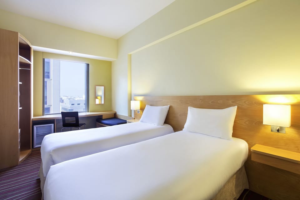 Standard Room, 2 Twin Beds | In-room safe, desk, soundproofing, iron/ironing board