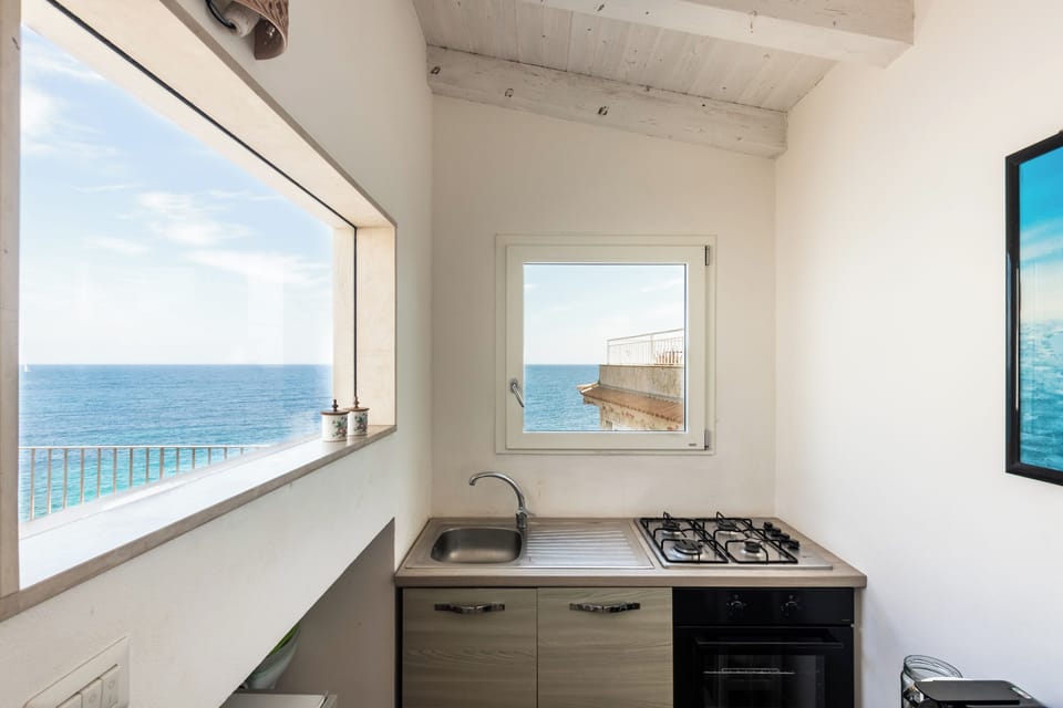 Panoramic Apartment, 2 Bedrooms, 2 Bathrooms, Sea View | Private kitchen | Espresso maker, coffee/tea maker, electric kettle