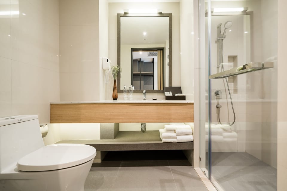 Free toiletries, hair dryer, slippers, bidet