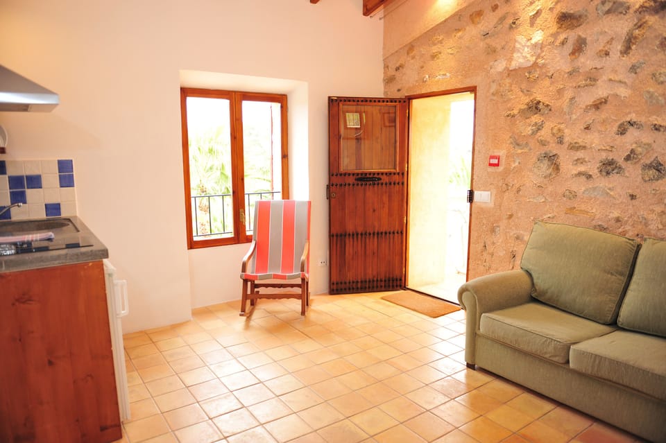 Apartment, 1 Bedroom, Kitchenette (Es Pis) | Living room | Flat-screen TV