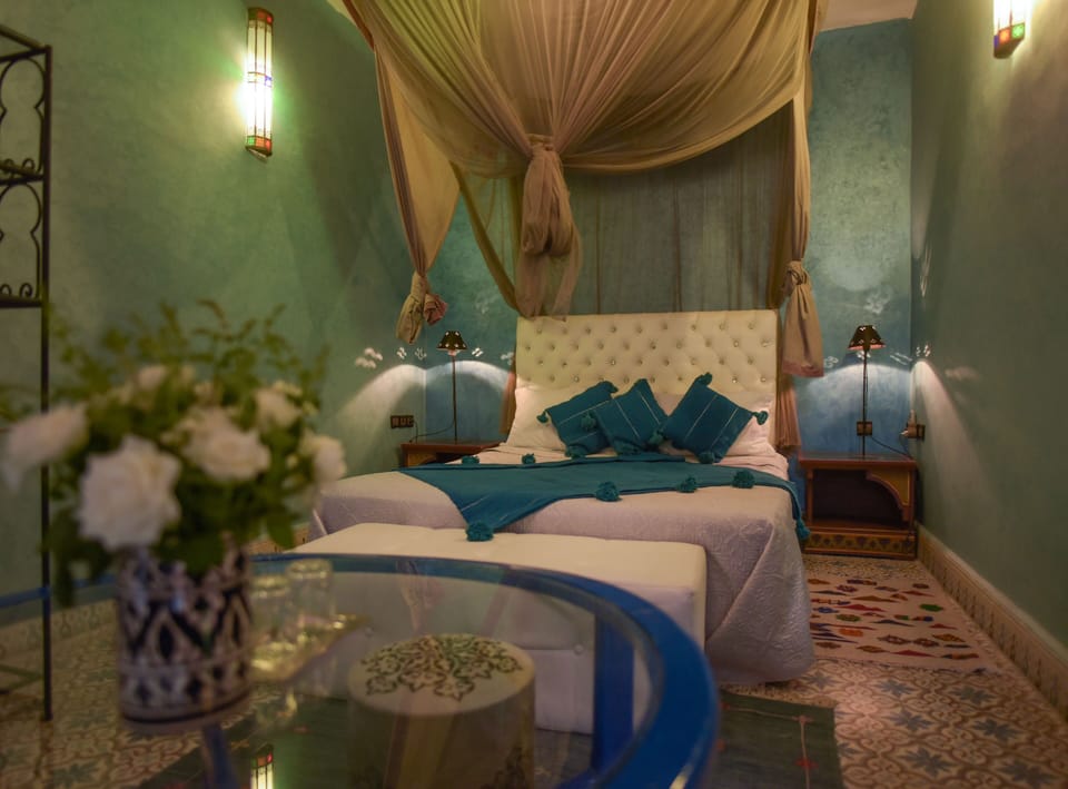 Panoramic Triple Room, Private Bathroom, Pool View (Chambre Essaouira) | Premium bedding, in-room safe, iron/ironing board, free WiFi