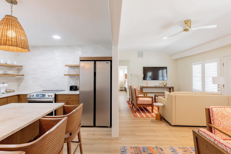 Suite, 2 Bedrooms | Private kitchen | Mini-fridge, microwave, coffee/tea maker, toaster