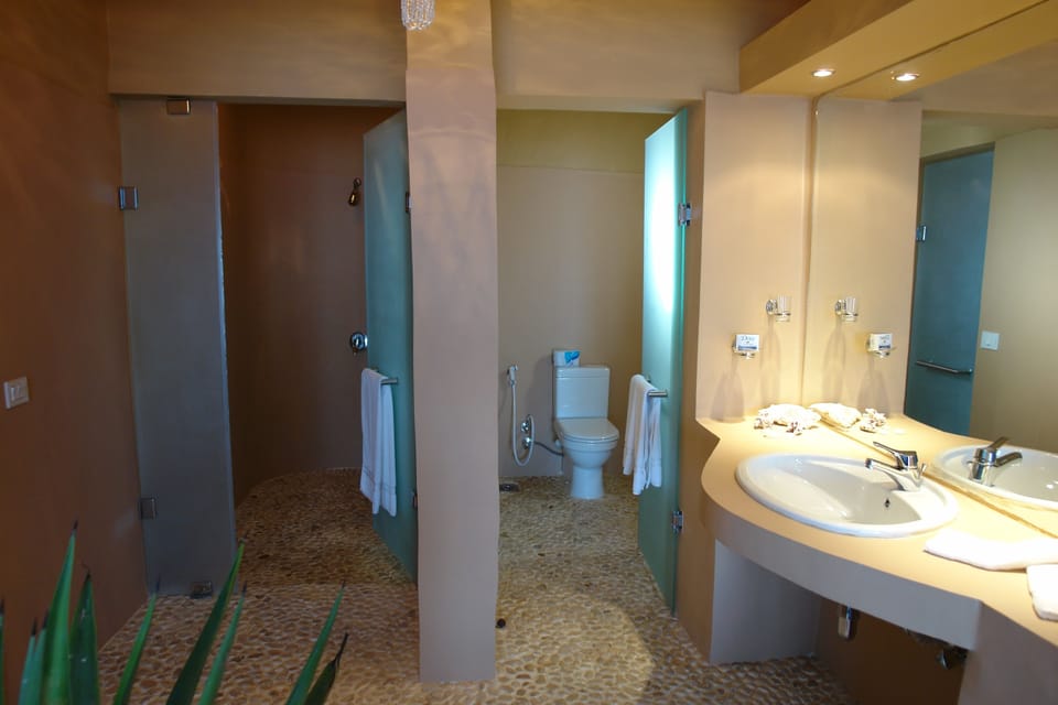 Deluxe Chalet | Bathroom | Shower, bidet, towels