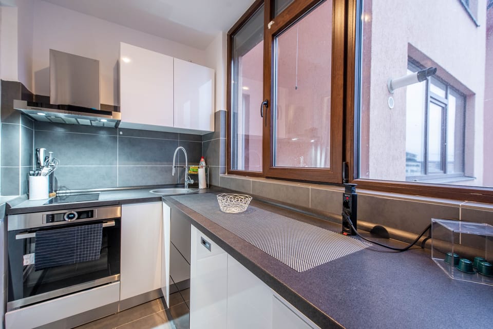 Luxury Studio Suite, Accessible | Private kitchen | Full-size fridge, microwave, oven, stovetop