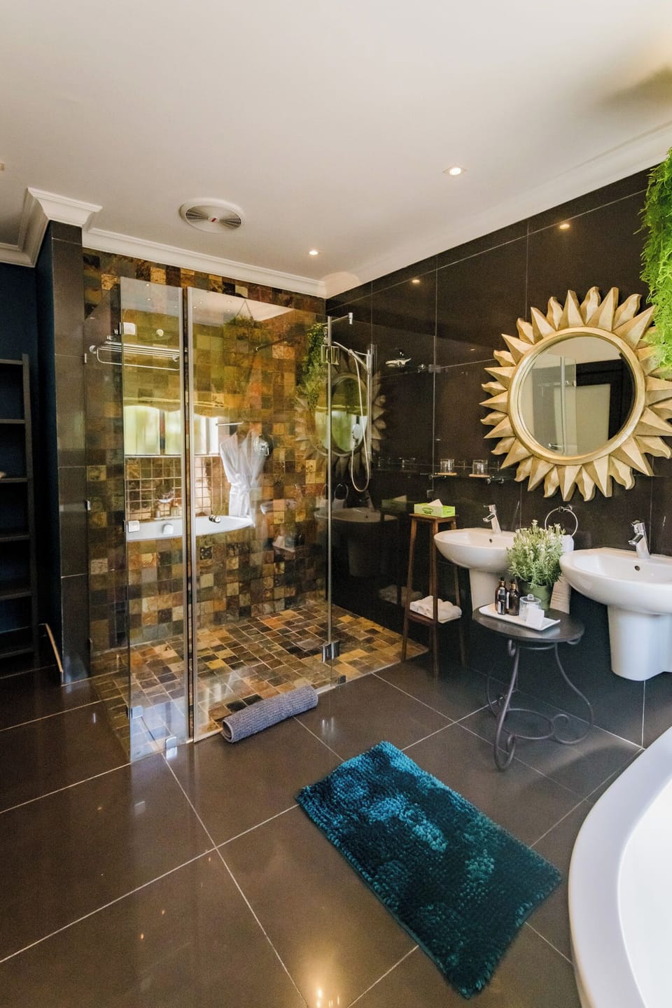 Luxury Double Room, 1 Bedroom, Pool Access, Garden View | Bathroom | Separate tub and shower, deep soaking tub, rainfall showerhead
